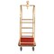 Global Industrial Gold Stainless Steel Bellman Cart Curved Uprights 6 Rubber Casters, 41-1/4L x 24W x 73H 985118GD - alternate 5